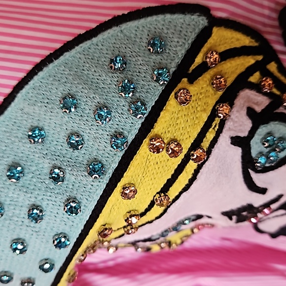 NWOT Denimland Striped Applique Dress - Picture 3 of 15